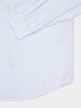 Saint Laurent Chalk and Blue Striped Cotton Poplin Shirt