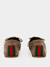 Gucci Brown Washed Leather Boat Shoes