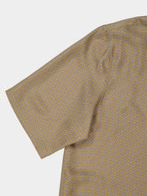 Saint Laurent Jaune Gris Geometric Silk Shirt