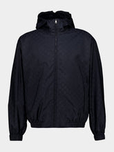 Gucci Ink Blue Nylon Bomber Jacket