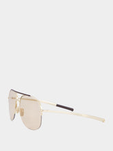 Gucci Gold Metal Navigator Sunglasses