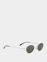 McQueen Silver Round Metal Sunglasses