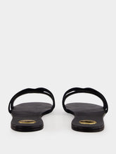 Saint Laurent Black Mabrouka Smooth Leather Slides