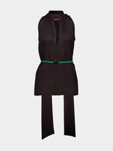 Gucci Deep Chocolate Silk Jacquard Horsebit Top