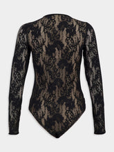 Zimmermann Black Lace Long-Sleeve Bodysuit