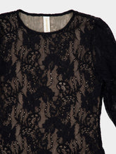 Zimmermann Black Lace Long-Sleeve Bodysuit