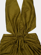 Zimmermann Indra Plunge Silk Halter Maxi Dress