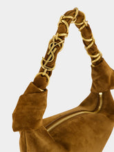 Saint Laurent Caramel Cognac Amalia Mini Suede Hobo Handbag