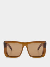 Saint Laurent Transparent Cognac SL 900 Howl Square Sunglasses
