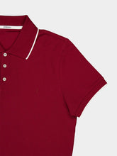 Saint Laurent Bordeaux Cassandre Cotton Piqué Polo