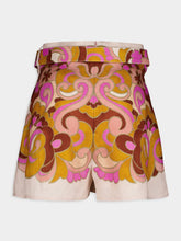 Zimmermann Acadian Linen Coral Fitted Shorts