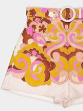 Zimmermann Acadian Linen Coral Fitted Shorts