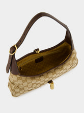 Gucci Sand and Brown GG Jackie Slim Shoulder Bag