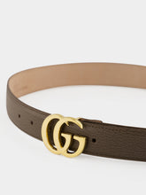 Gucci Dark Taupe GG Marmont Wide Leather Belt