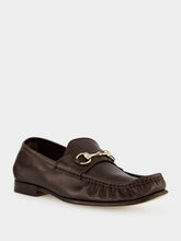 Gucci Dark Brown Leather Lugano Loafer