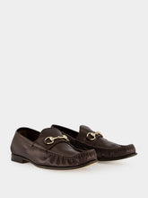 Gucci Dark Brown Leather Lugano Loafer