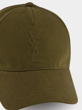 Saint Laurent Khaki Cassandre Cotton Denim Twill Cap