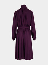 Gucci Aubergine Pleated Crêpe Jersey Midi Dress