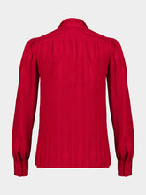 Gucci Red Interlocking G Silk Jacquard Shirt