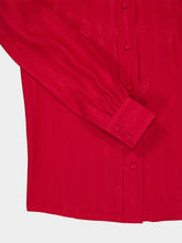 Gucci Red Interlocking G Silk Jacquard Shirt