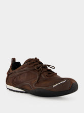 Balenciaga Brown and Black Radar Leather Sneakers
