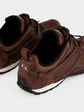 Balenciaga Brown and Black Radar Leather Sneakers