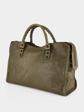 Balenciaga Army Green Le City Medium Leather Handbag