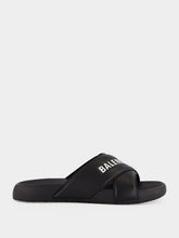 Balenciaga Black Sporty Pool Slide Sandals