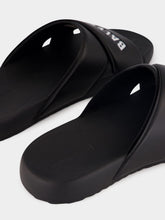 Balenciaga Black Sporty Pool Slide Sandals