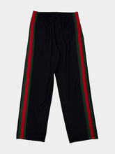 Gucci Dark Blue Silk Cotton Wide-Leg Trousers