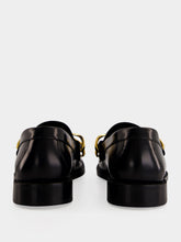 McQueen Black Wishbone Leather Loafers
