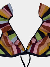 Zimmermann Alight Lurex Striped Ruffle Bikini Set