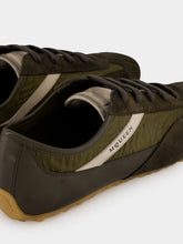 McQueen Olive Green Boxe Mixed-Media Sneakers