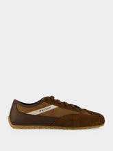 McQueen Brown Boxe Mixed-Media Sneakers