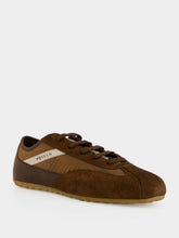 McQueen Brown Boxe Mixed-Media Sneakers