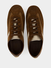 McQueen Brown Boxe Mixed-Media Sneakers