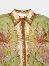Zimmermann Khaki Scarf Floral Indra Shirt