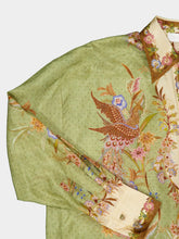 Zimmermann Khaki Scarf Floral Indra Shirt