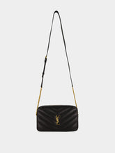 Saint Laurent Black Loulou Medium Matelassé Lambskin Camera Bag