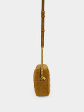 Saint Laurent Caramel Cognac Loulou Matelassé Suede Camera Bag