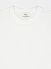 Saint Laurent White Cotton Crewneck T-Shirt