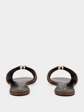 Saint Laurent Aesthetic Brown Babylone Leather Slides