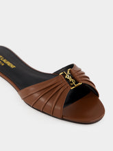 Saint Laurent Aesthetic Brown Babylone Leather Slides