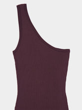 Zimmermann Plum Daylight One Shoulder Top