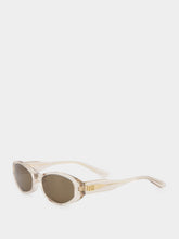 Balenciaga Beige Nova Oval Sunglasses