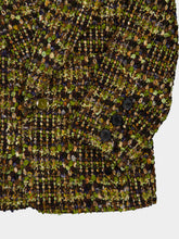 Saint Laurent Khaki Grey Green Tweed Single-Breasted Blazer