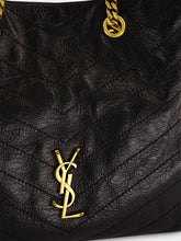 Saint Laurent Black Niki Shopping Vintage Leather Tote Bag