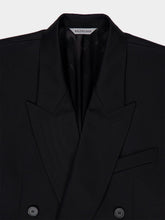 Balenciaga Black Double-Breasted Wool Blazer