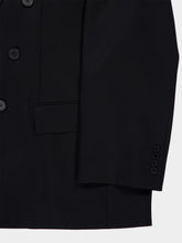 Balenciaga Black Double-Breasted Wool Blazer
