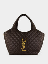 Saint Laurent Dark Chocolate Icare Medium Quilted Bag